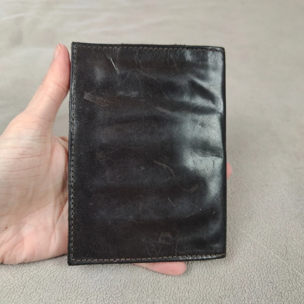 Shinola Detroit Mens Bifold Wallet Dark Brown Black American‎ Made Leather